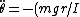 \ddot{\theta}=-(mgr/I)\theta